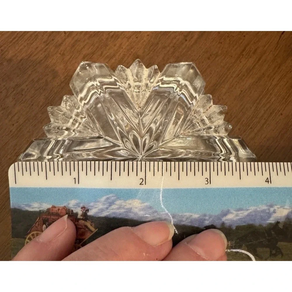 Vintage Mikasa Lead Crystal‎ Snowflake Trinket Jewelry Box 4